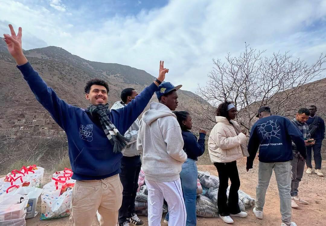 Étudiants du club Rotaract HESTIM lors d’une action humanitaire